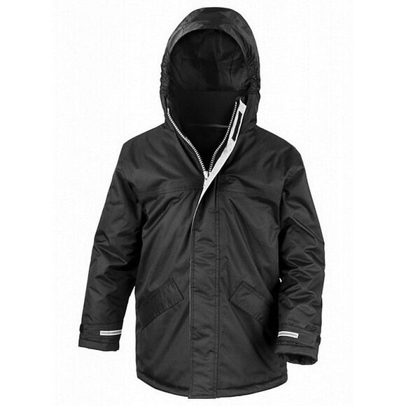 Result Childrens/Kids Core Winter Parka Waterproof Windproof Jacket / Black - Picture 1 of 3